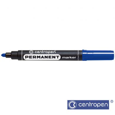 Permanent Marker Centropen 8566 - Varf Rotund Albastru 2021 sanito.ro