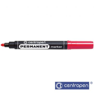 Permanent Marker Centropen 8566 - Varf Rotund Rosu 2021 sanito.ro