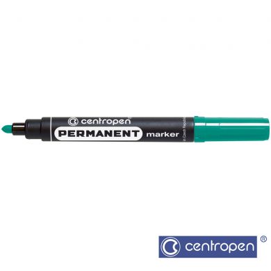 Permanent Marker Centropen 8566 - Varf Rotund Verde 2021 sanito.ro