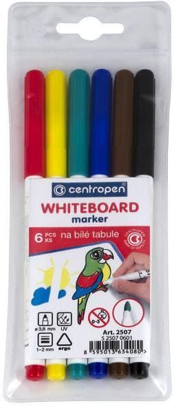 Whiteboard marker Centropen 2507 – 6 culori/set Centropen imagine 2022 depozituldepapetarie.ro