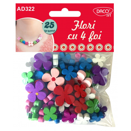 Accesorii craft - flori cu 4 foi daco-ad322 