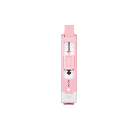 Ascutitoare cu radiera stick roz blister milan