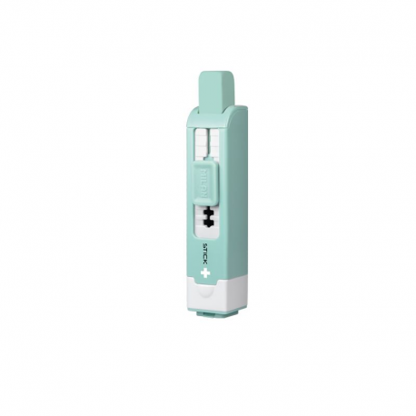 Ascutitoare cu radiera stick verde blister milan