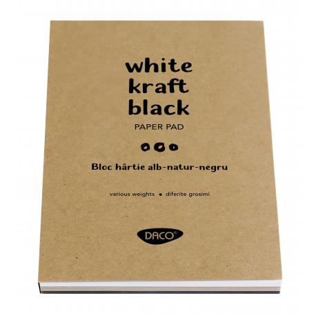 Bloc a5 alb-natur-negru 60 file daco bd503 sanito.ro