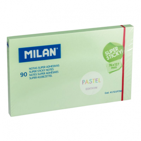 Bloc notes adeziv 126x76 verde pal super sticky milan