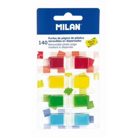 Bloc notes adeziv index 4 culori 140 buc milan