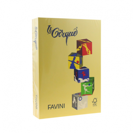 Carton colorat 160g/mp A3-Favini-202 galben mediu Favini