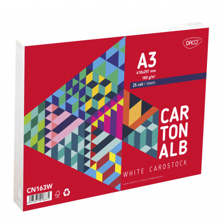 Carton alb 160g/mp a3-daco-cn163w