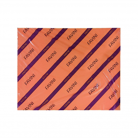 Carton color 70×100 cm 220g/mp Favini x 10coli-03 portocaliu Favini