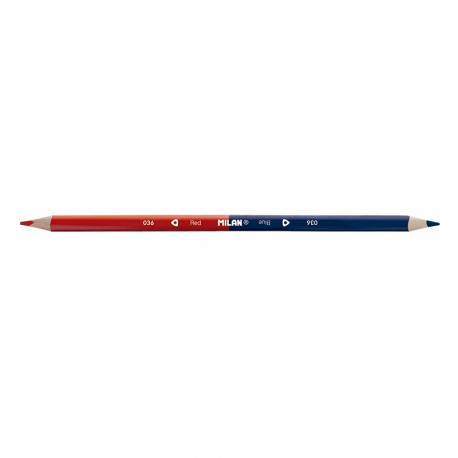 Creion bicolor rosu/albastru milan sanito.ro