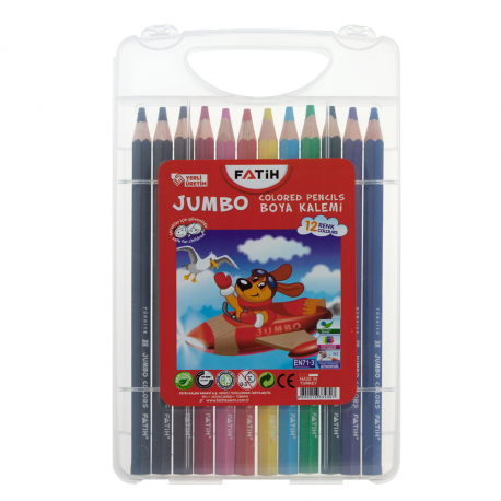 Creion color 12c jumbo cutie plastic fatih