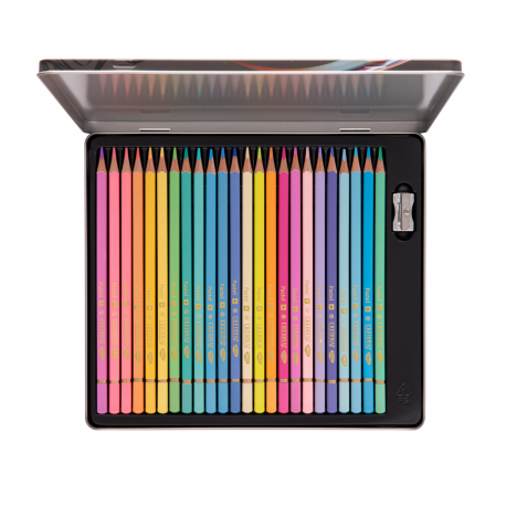 Creion color 24 pastel cutie metalica daco cc324p