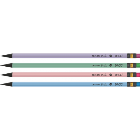 Creion negru cu radiera perla daco cg202