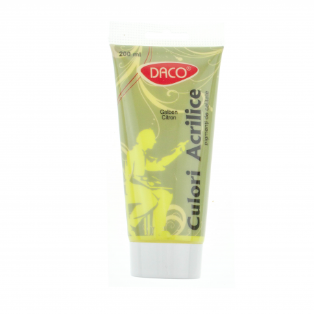 Culori acril 200ml daco galben citron cu3200