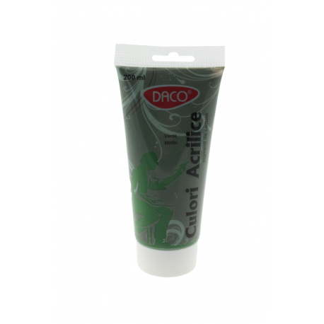 Culori acril 200ml daco verde mediu cu3200