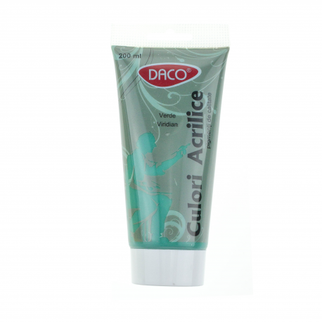 Culori acril 200ml daco verde viridian cu3200