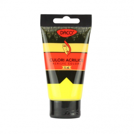 Culori acril 75ml daco galben citron cu375gct