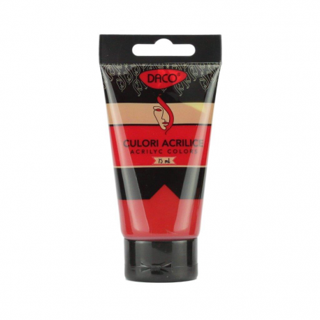 Culori acril 75ml daco rosu carmin cu375rc