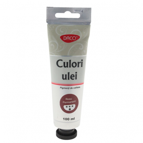 Culori ulei 100ml daco rosu permanent 4100