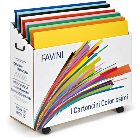 Display carton colorat 70x100 set 500 coli prisma favini 000 in culori asortate
