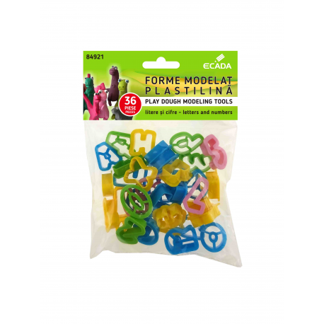 Forme modelat plastilina 36 litere si cifre ecada