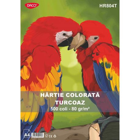 Hartie colorata a4 80g/mp 500 de coli-favini hr804t turcoaz