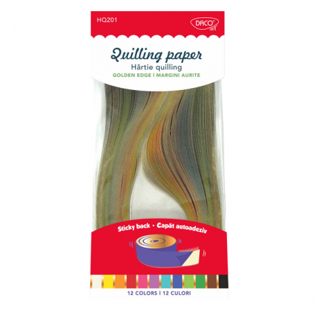 Hartie quilling aa aurita 42.5x0.5cm 200/set daco hq201