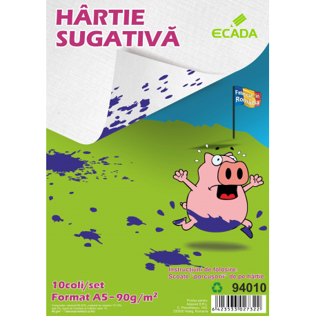 Hartie sugativa a5 10 coli/set ecada