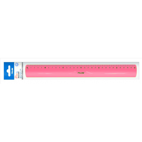 Liniar 30cm flexibil roz milan