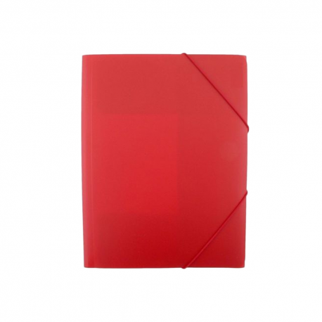 Mapa plastic cu elastic factis rosie