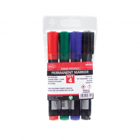 Marker permanent daco set 4 mk130/4