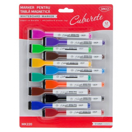 Marker tabla magnetica set 12 daco mk220
