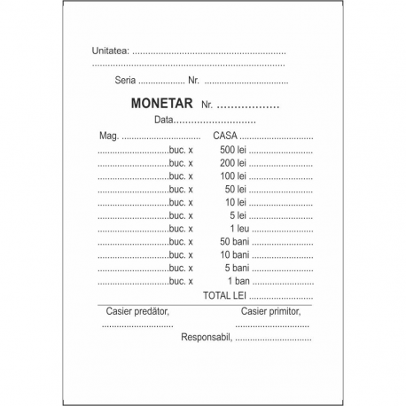 Monetar a6 2ex 100f nep autocopiativ