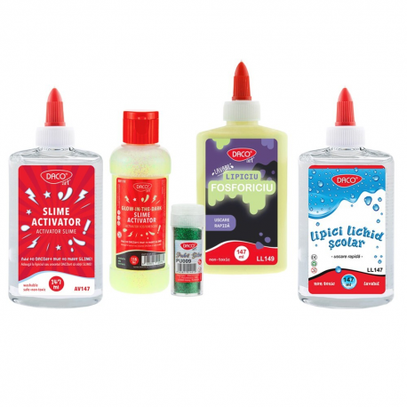 Pachet slime glow in the dark
