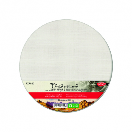 Panza pictura pe sasiu rotund 20cm daco pzr020