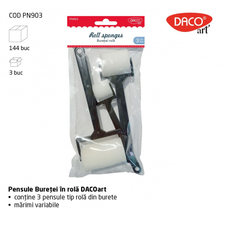 Pensule burete set 3 buretel daco pn903
