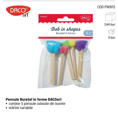 Pensule burete set 5 buretel daco pn905