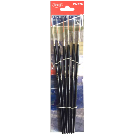Pensule set 6 par sintetic varf lung daco pn276