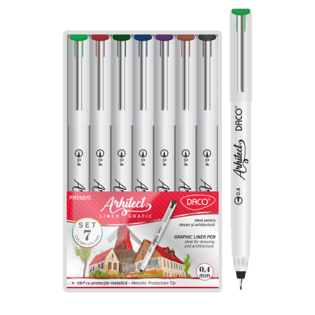Pix daco liner grafic arhitect color set 7 px5507c