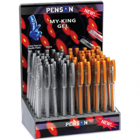 Pix pensan gel glitter auriu/ argintiu display