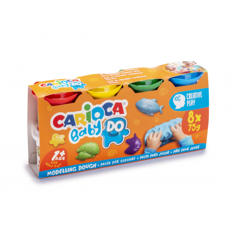 Plastilina usoara 8x75g baby carioca 43180