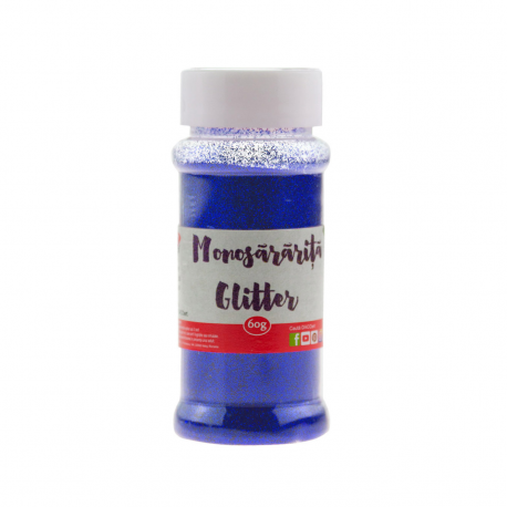 Pudra glitter monosararita 60g daco albastra