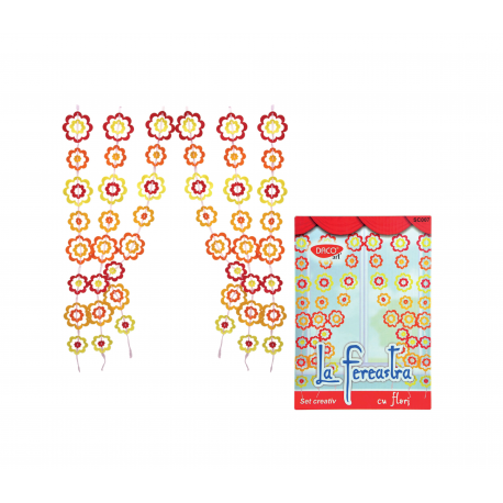 Set creativ - sc007 decor geam flori 