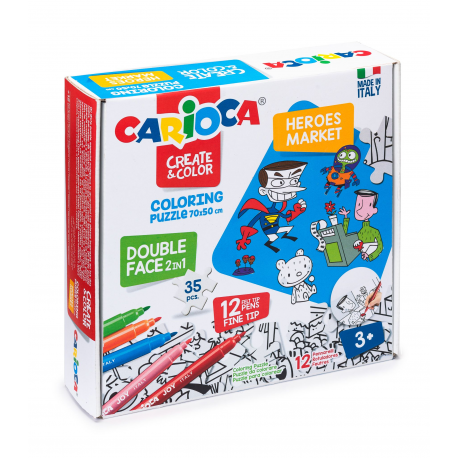 Set puzzle + 12 carioci heroes market carioca 42940