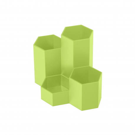 Suport birou 4 compartimente plastic verde ecada 95104v