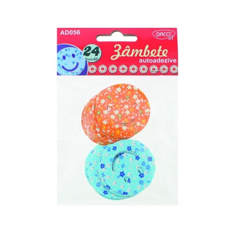 Accesorii craft - ad056 zambete autoadeziv textil 
