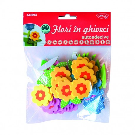 Poza Accesorii craft - ad094 flori in ghiveci spuma aa