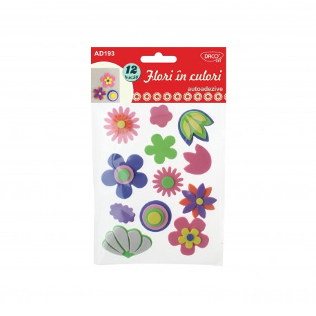 Accesorii craft - ad193 flori in culori spuma aa daco