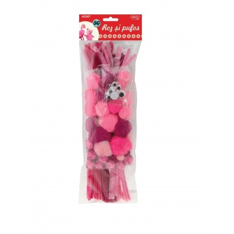 Accesorii craft - Sarma plusata roz si pufos Daco-ad207 