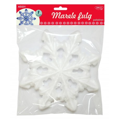 Accesorii craft - ad231 marele fulg 21 cm polistiren 